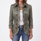 Patricia - Chaqueta bordada ligera con volantes