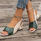 Leire - Sandalia Bicolor Slingback Premium
