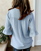 Elena - Blusa lisa de lino