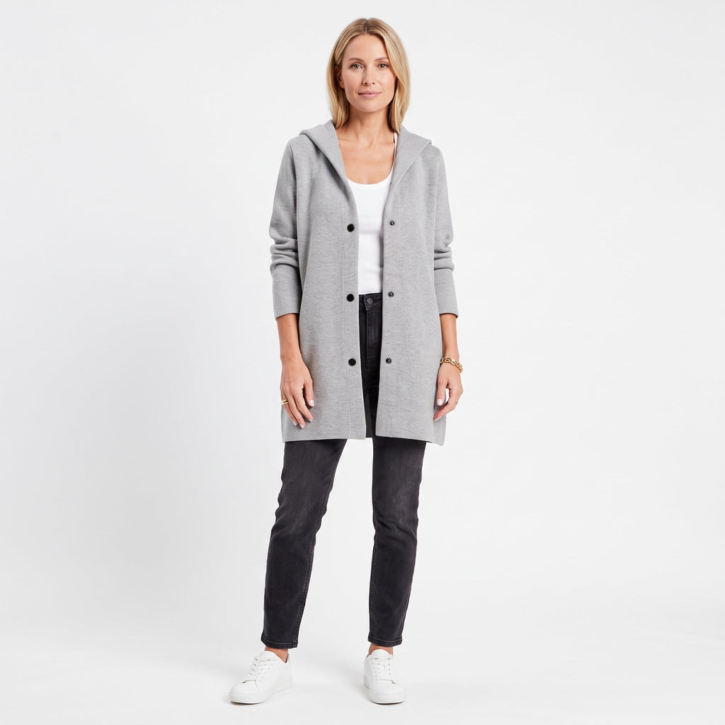 Isabella - Chaqueta larga elegante con capucha