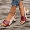 Leire - Sandalia Bicolor Slingback Premium