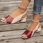 Leire - Sandalia Bicolor Slingback Premium