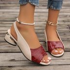 Leire - Sandalia Bicolor Slingback Premium