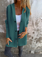 Isabella - Chaqueta larga elegante con capucha